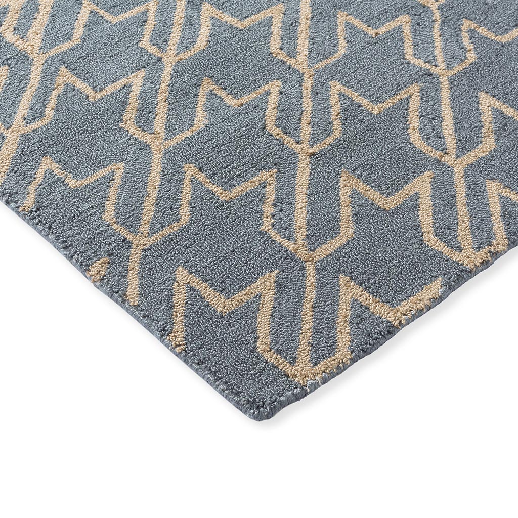 Houndstooth Blue Outdoor Rug | Size: 250 x 350 cm