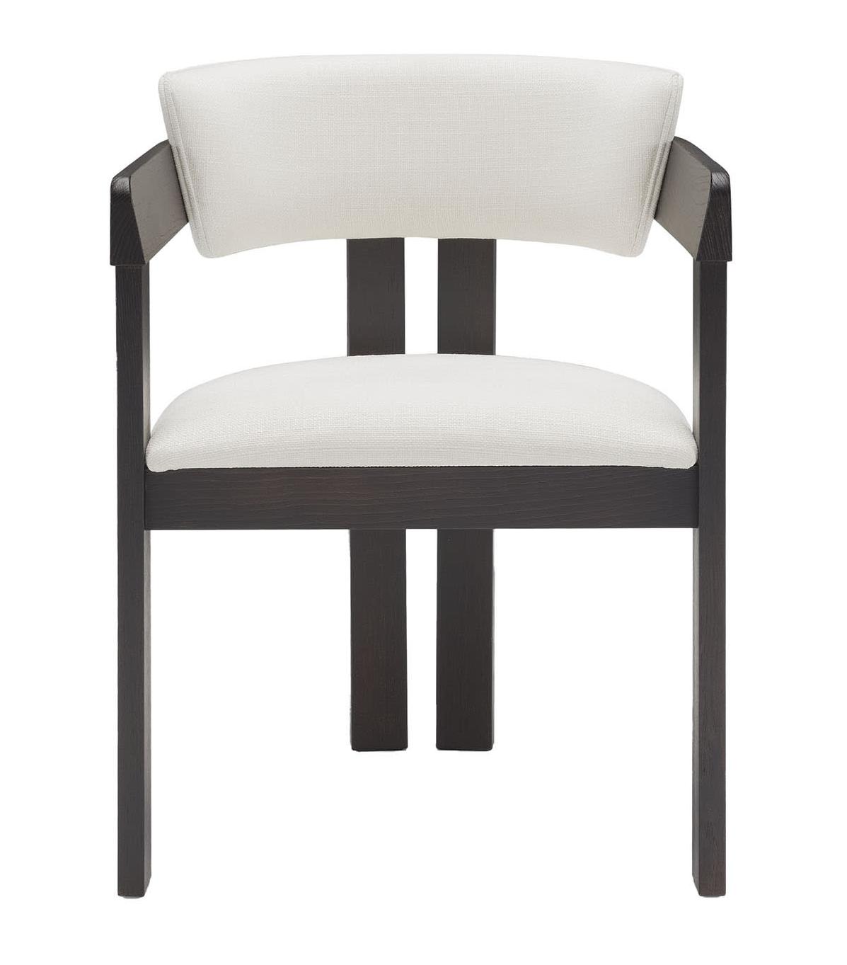 Ines Curved White Chair