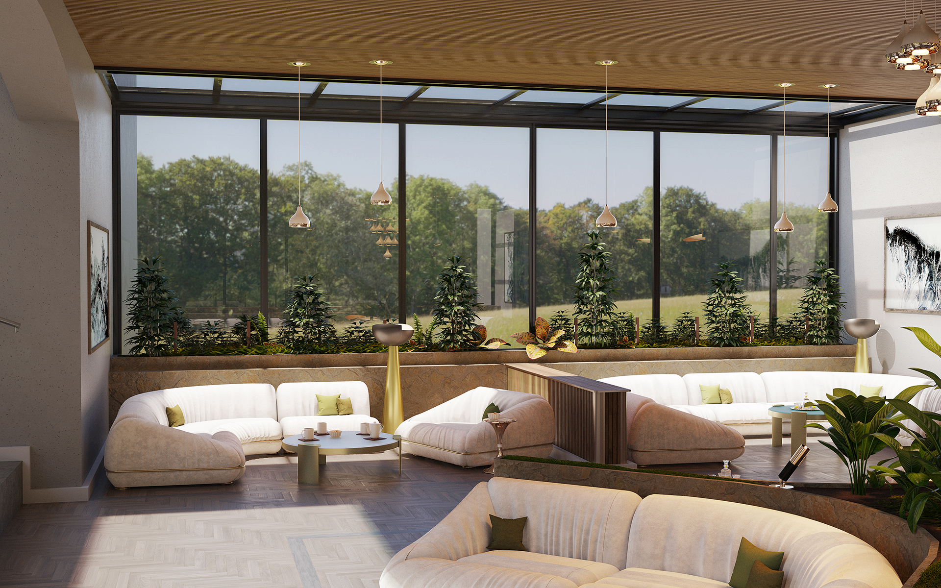 Elegant Beam Suspension Lamp - 4