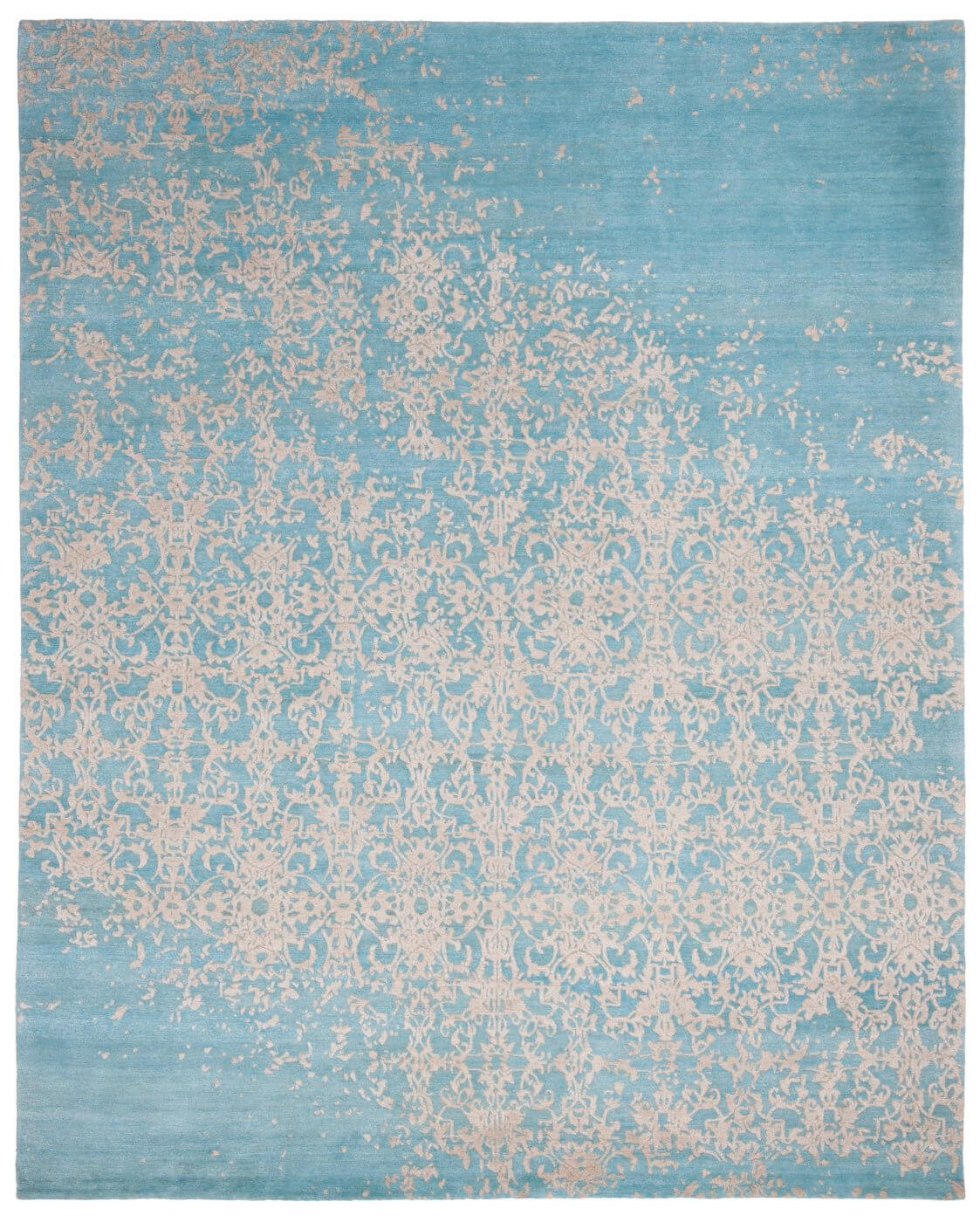 Faded Hand-woven Blue Luxury Rug