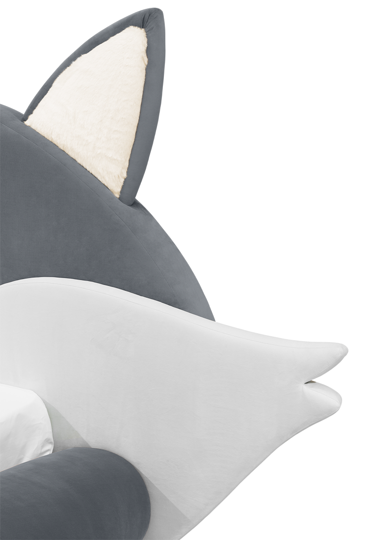 Fox Grey Kids Bed