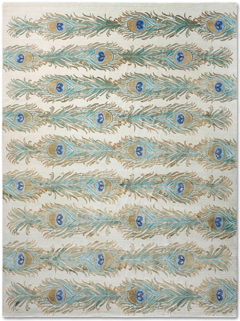 Feathers Lane Luxury Silk / Wool Rug | Size: 183 x 274 cm