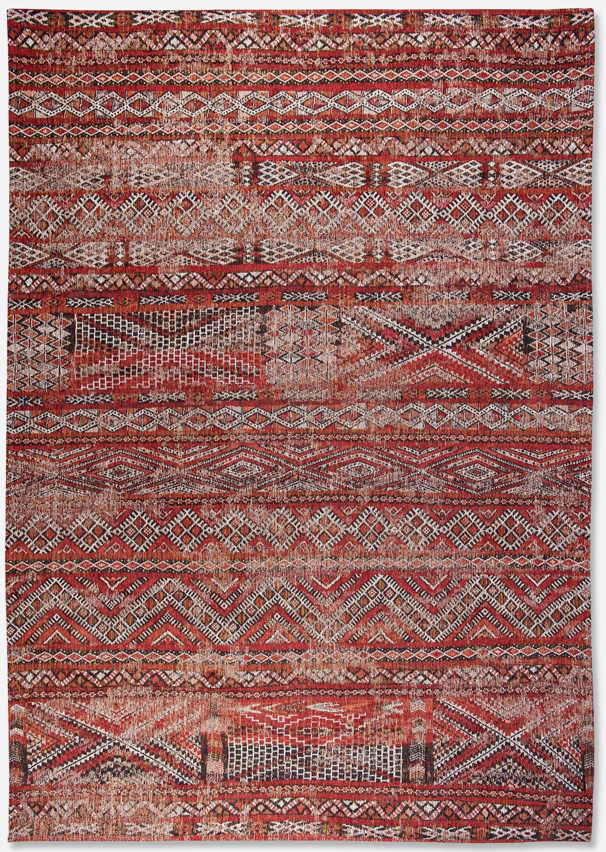 Vintage Flatwoven Red Rug ☞ Size: 170 x 240 cm