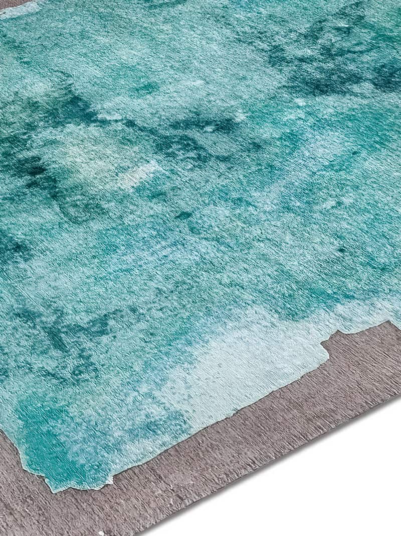 Mono Aqua Luxury Hand-Woven Rug