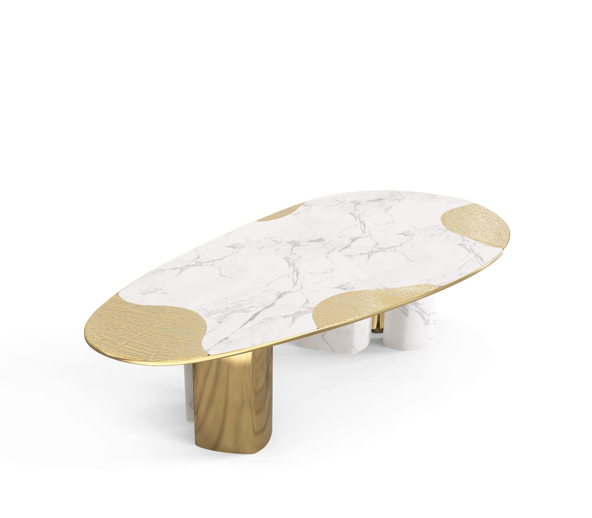 Marble & Gold Luxe Dining Table