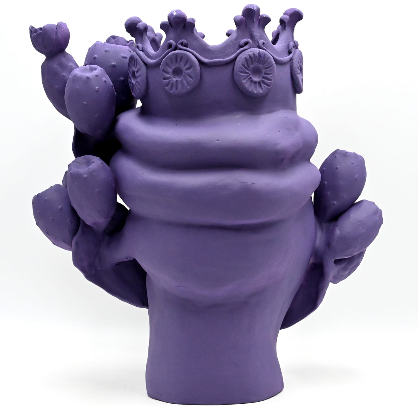 Violet Handcrafted Moor's Head Sculpture from Italy
