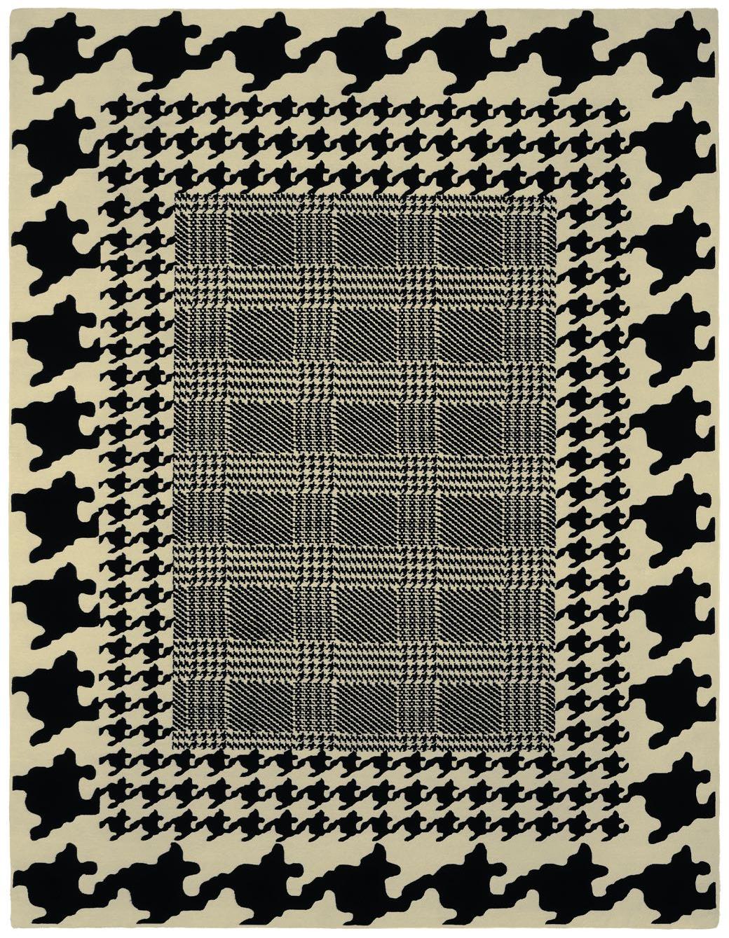 Pied De Poule Handwoven Rug