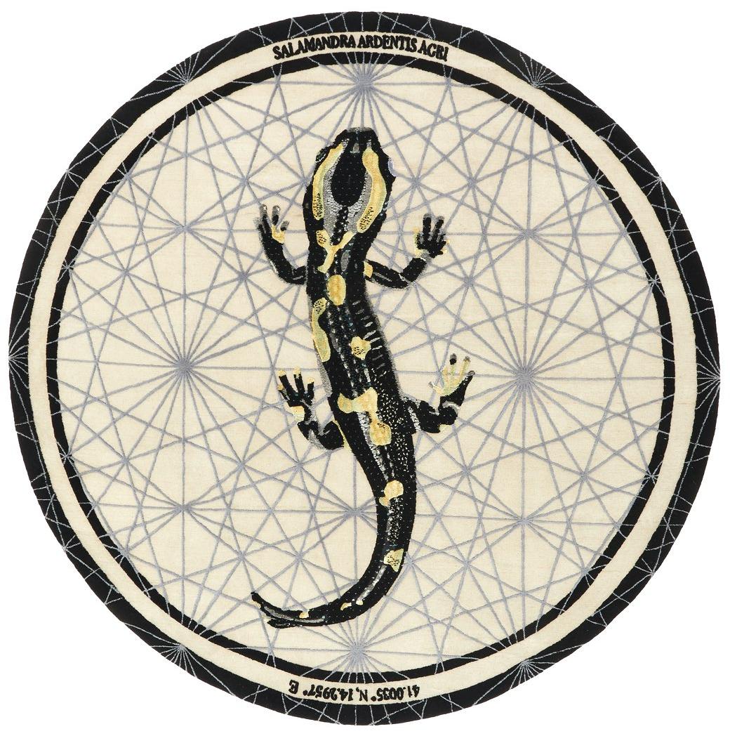 Salamandra Ardentis Agri Round Wool / Bamboo Silk Rug