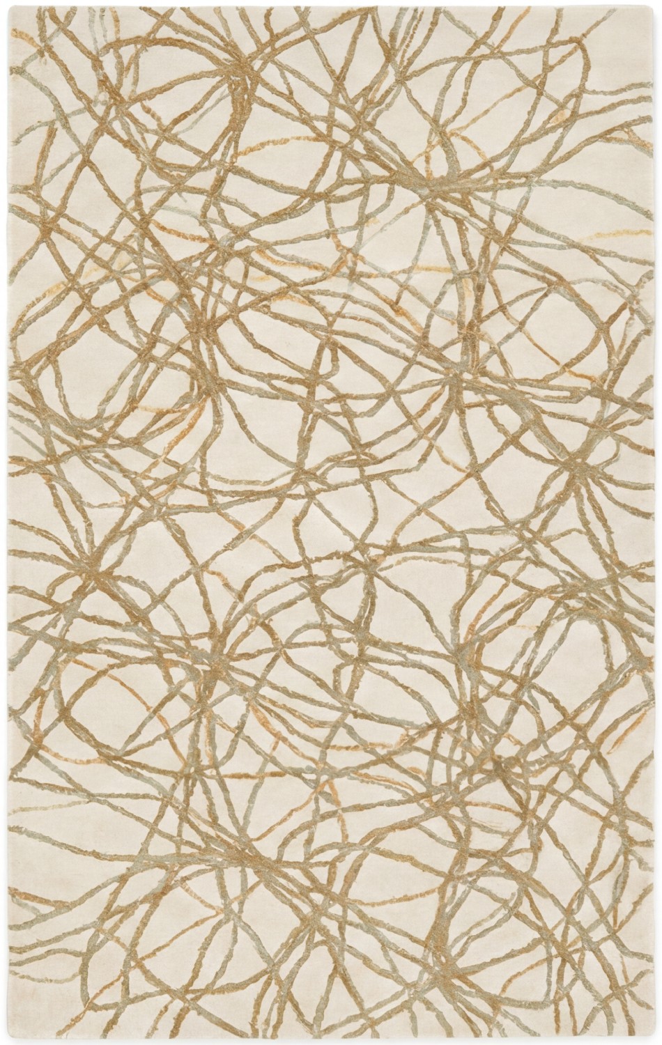 Golden Filigree Handwoven Rug