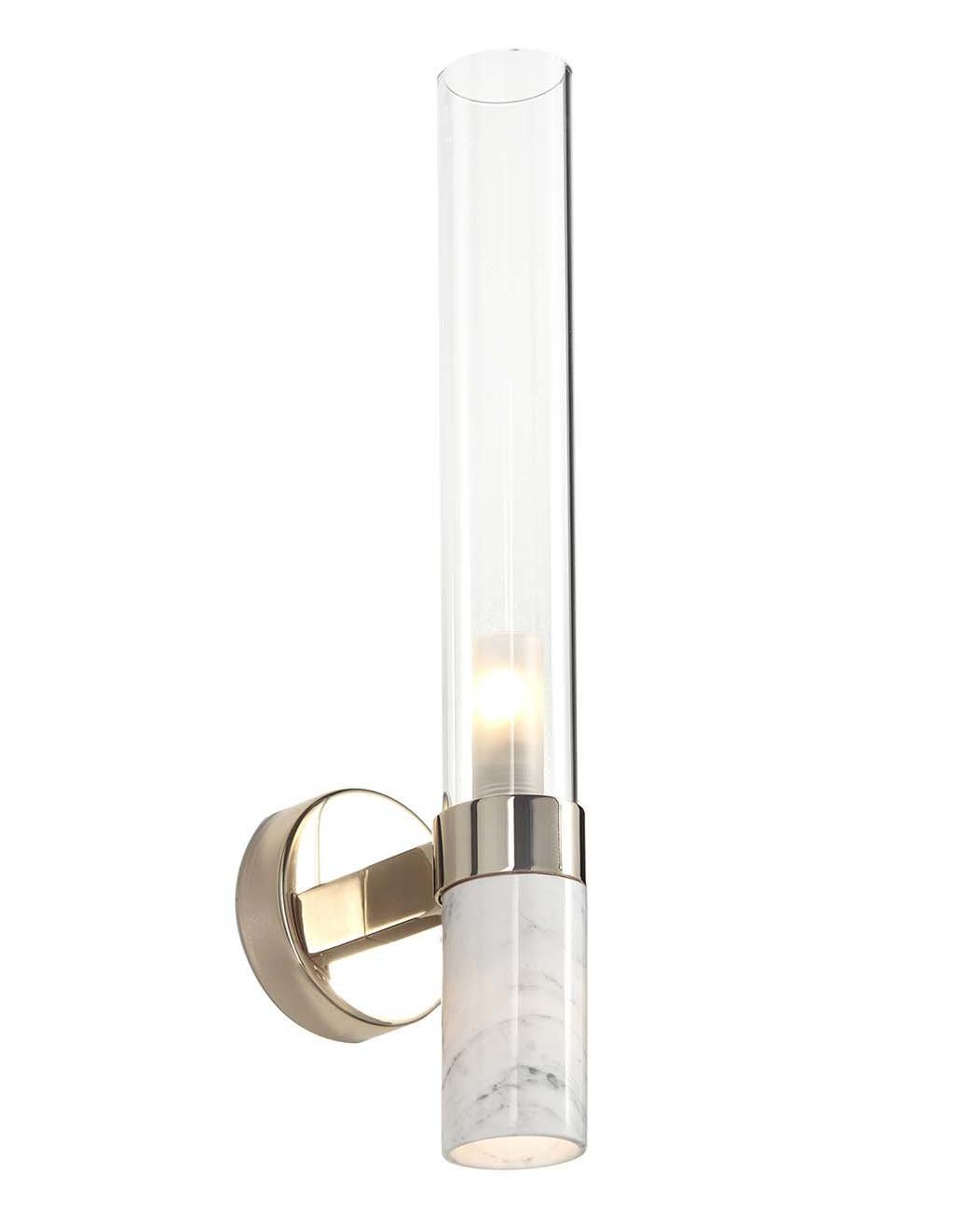 Carrara Marble & Glass Wall Sconce