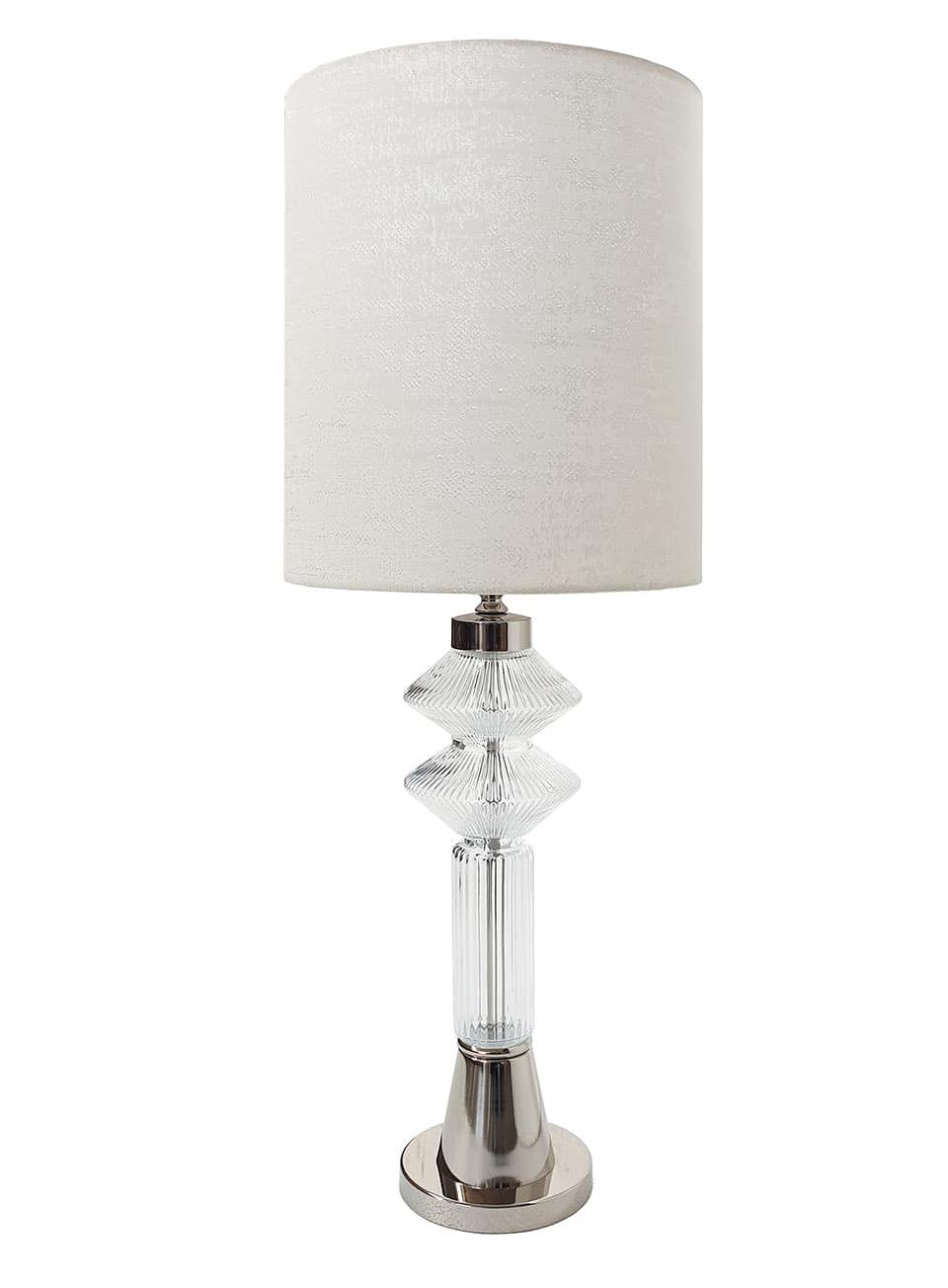 Murano Glass Polished Nickel Table Lamp