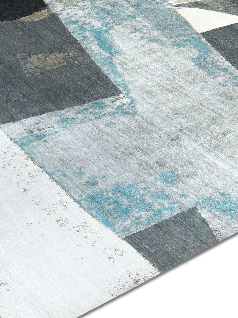 Green Rust Hand-Woven Exquisite Rug ☞ Size: 140 x 210 cm