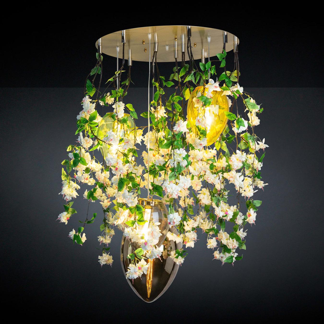 Crystal Egg Cascading Chandelier