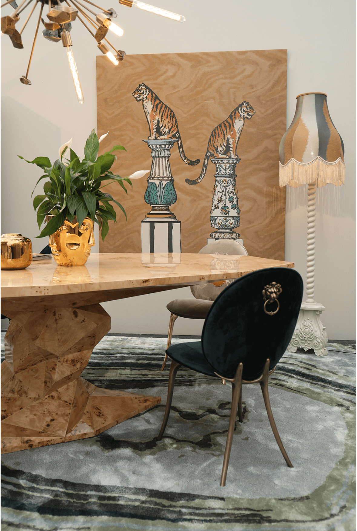 Poplar Root Luxe Dining Table