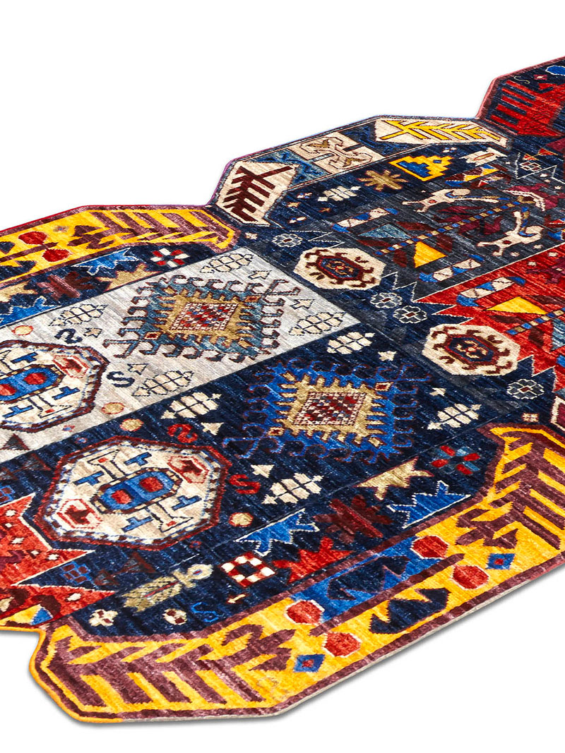 Multishape Luxury 100% Wool Rug | Size: 122 x 183 cm