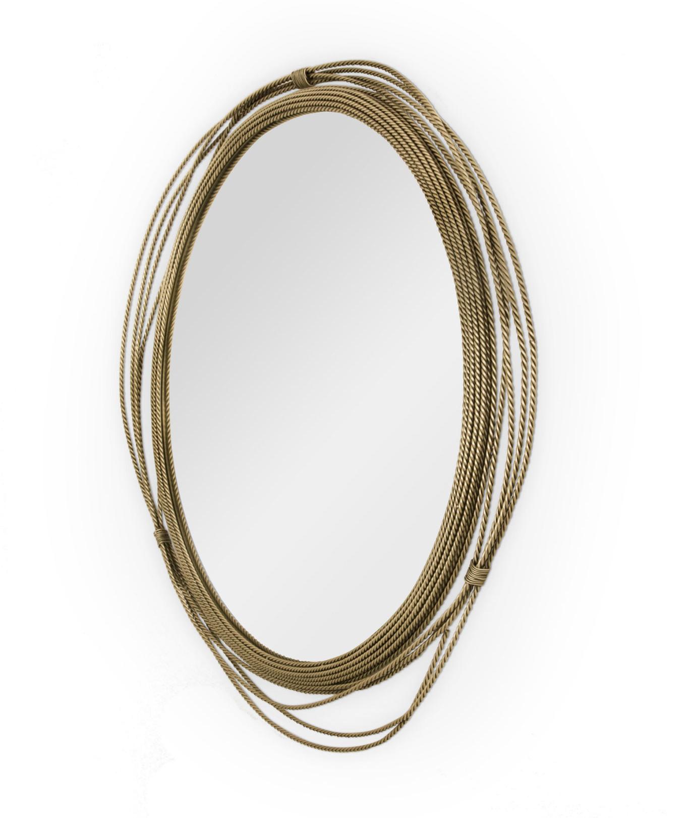 Round Brass Wall Classic Mirror