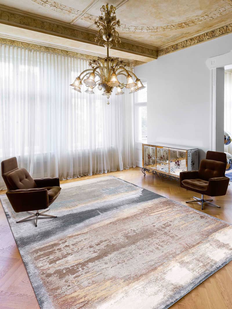 Beige Mix Luxury Silk / Wool Rug | Size: 305 x 427 cm