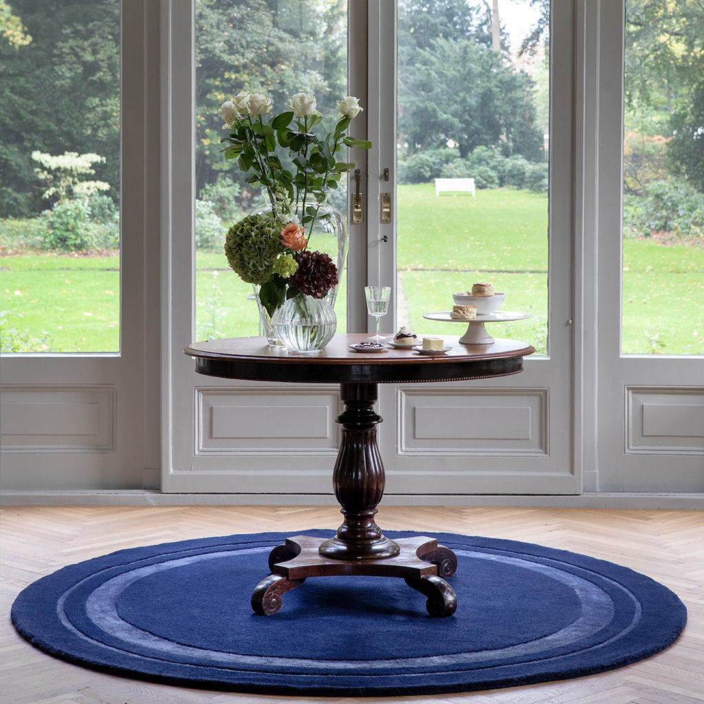 Redbrook Blue Round Hand-Woven Rug | Size: Ø 150 cm