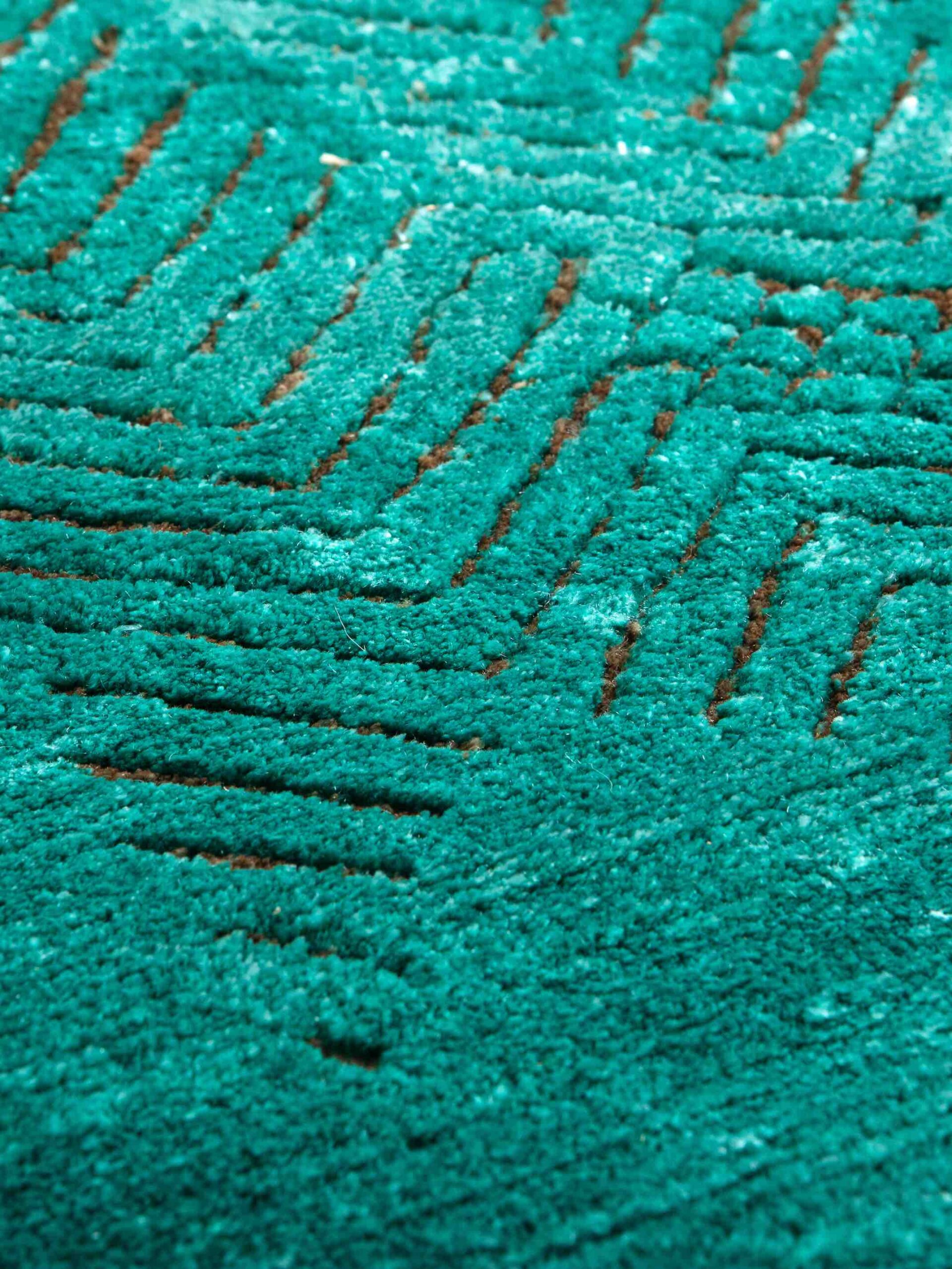 Verdiazul Designer Silk Rug