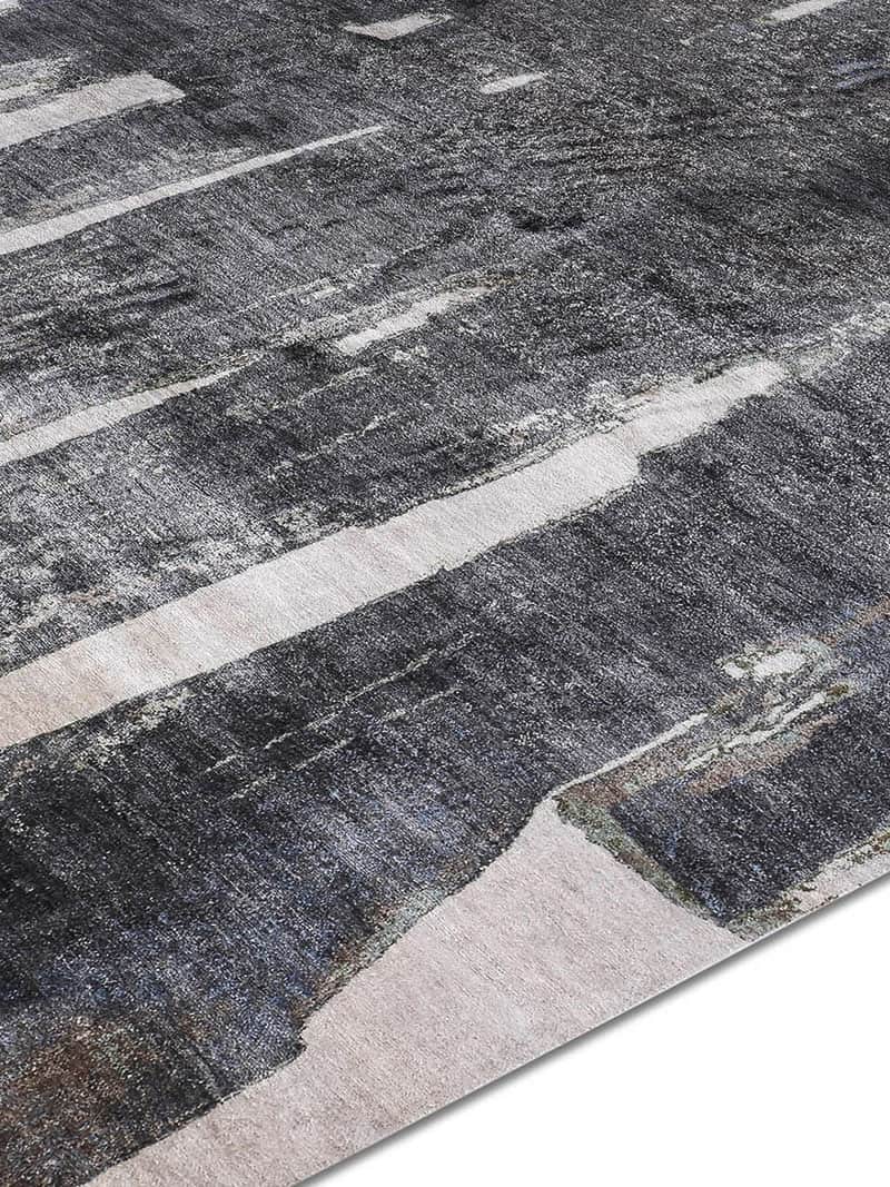 Black on Beige Hand-Woven Exquisite Rug | Size: 250 x 300 cm