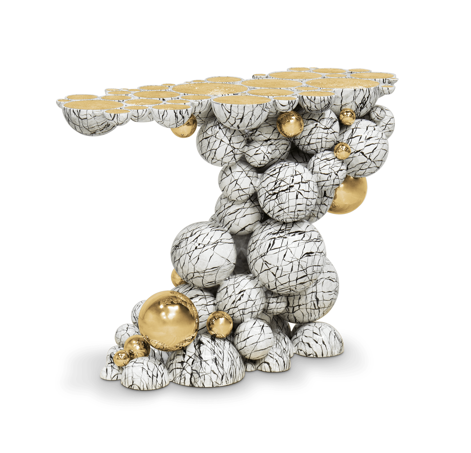 Orbit Faux-Marble Luxe Console