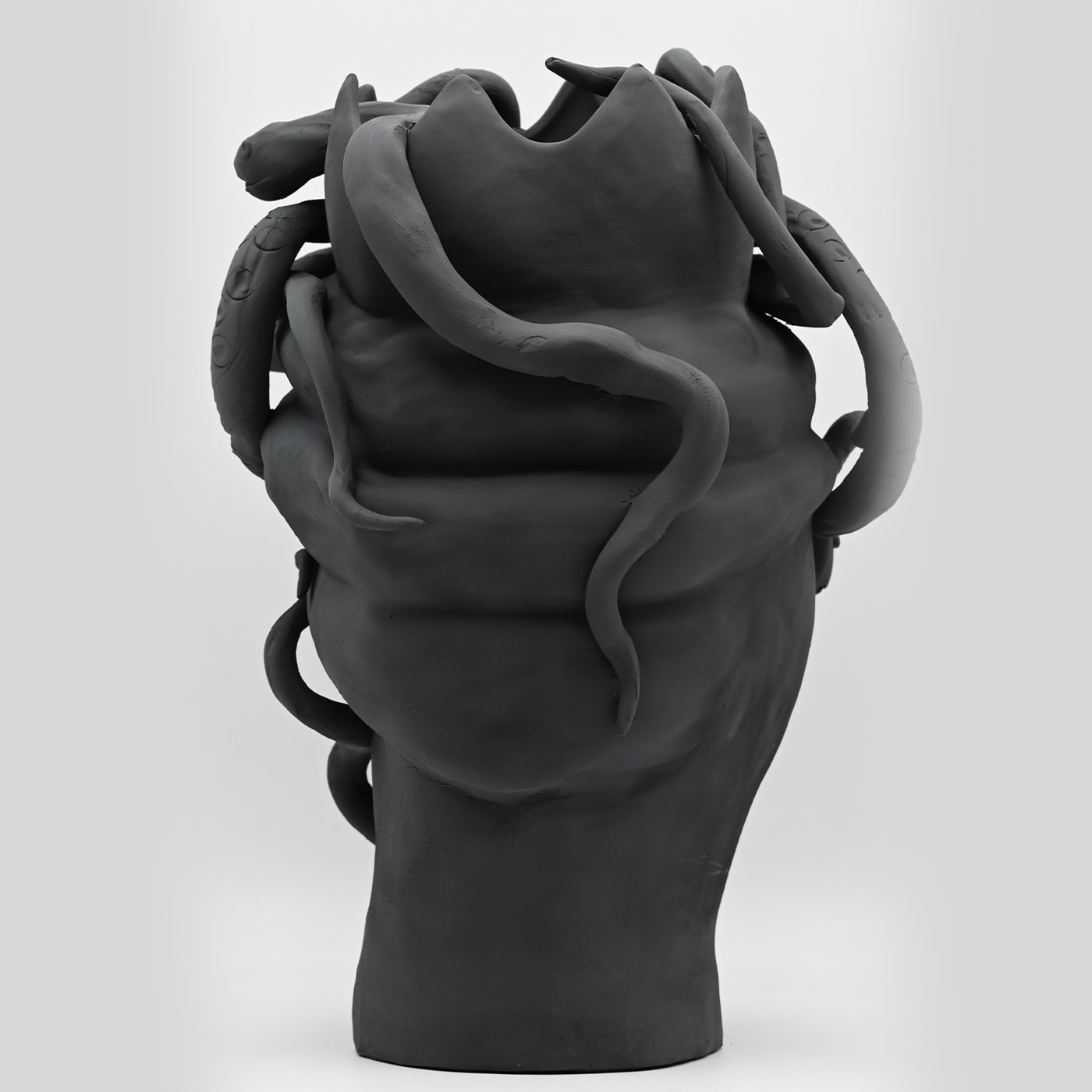 Dark Grey Moor's Head Artisan Sculpture