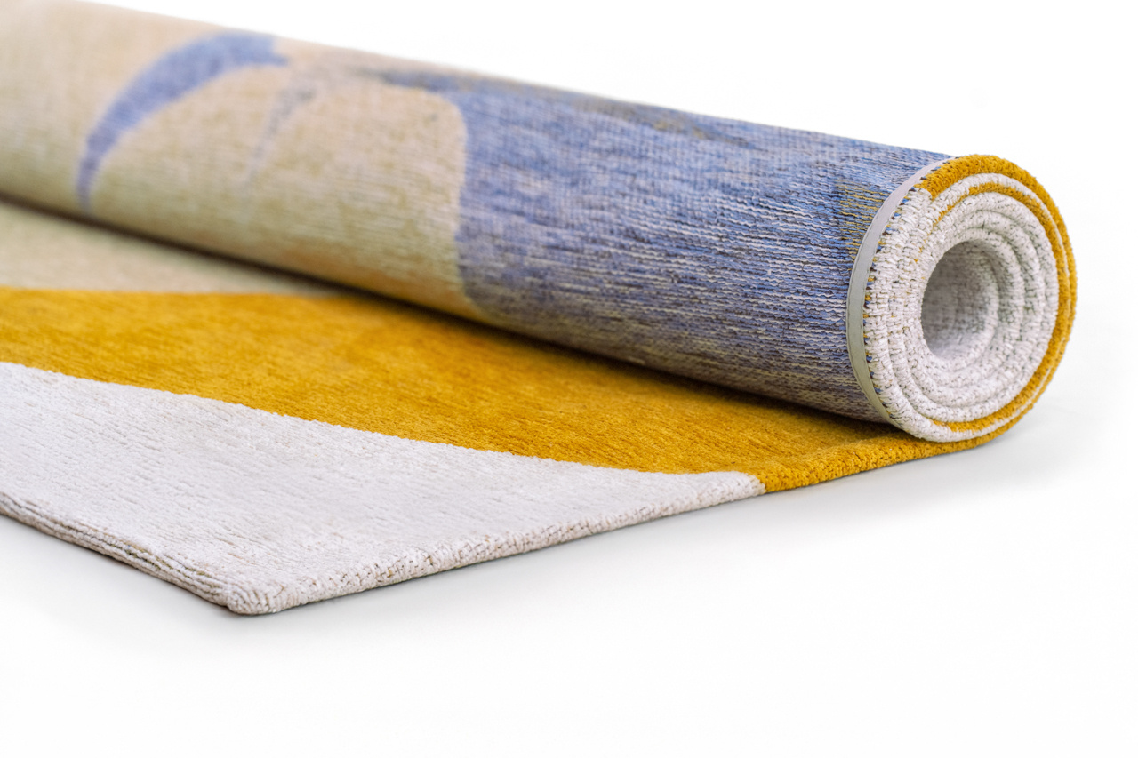 Sunny Blue Jacquard Wilton Rug