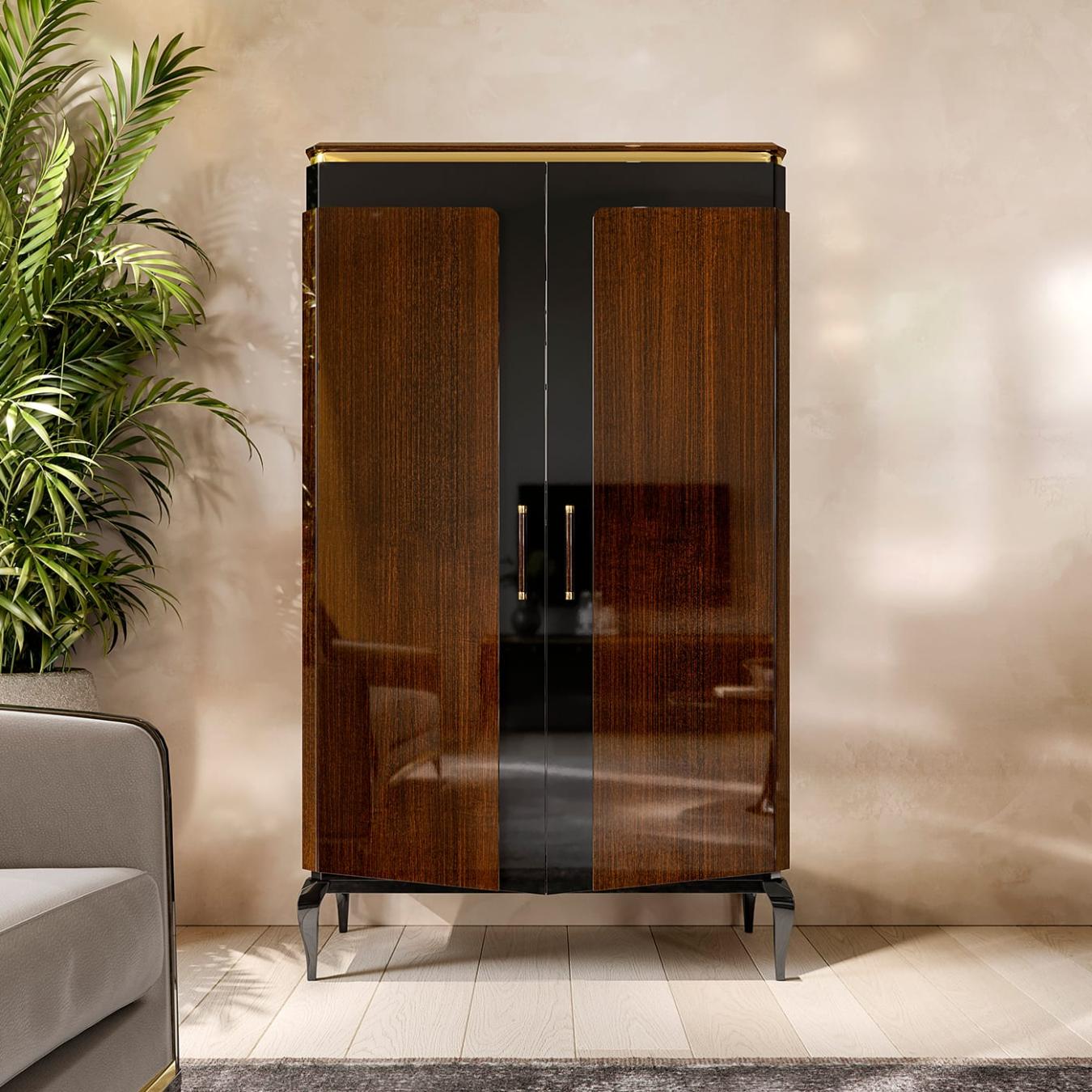Elegant Two-Door Bar Cabinet