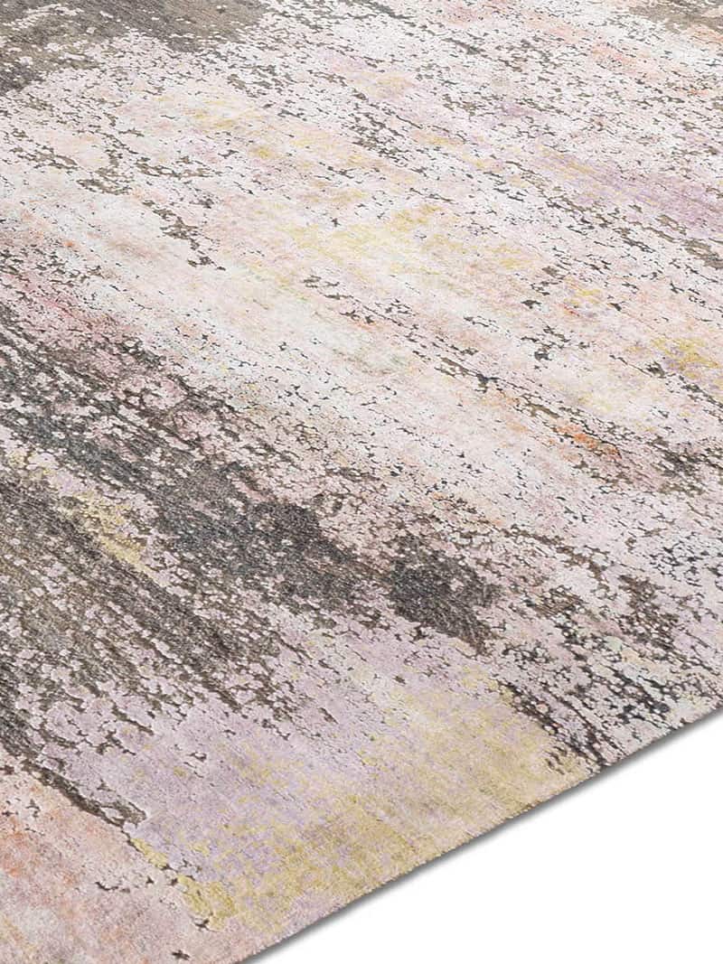 Soft Pink Luxury Silk / Wool Rug ☞ Size: 183 x 274 cm