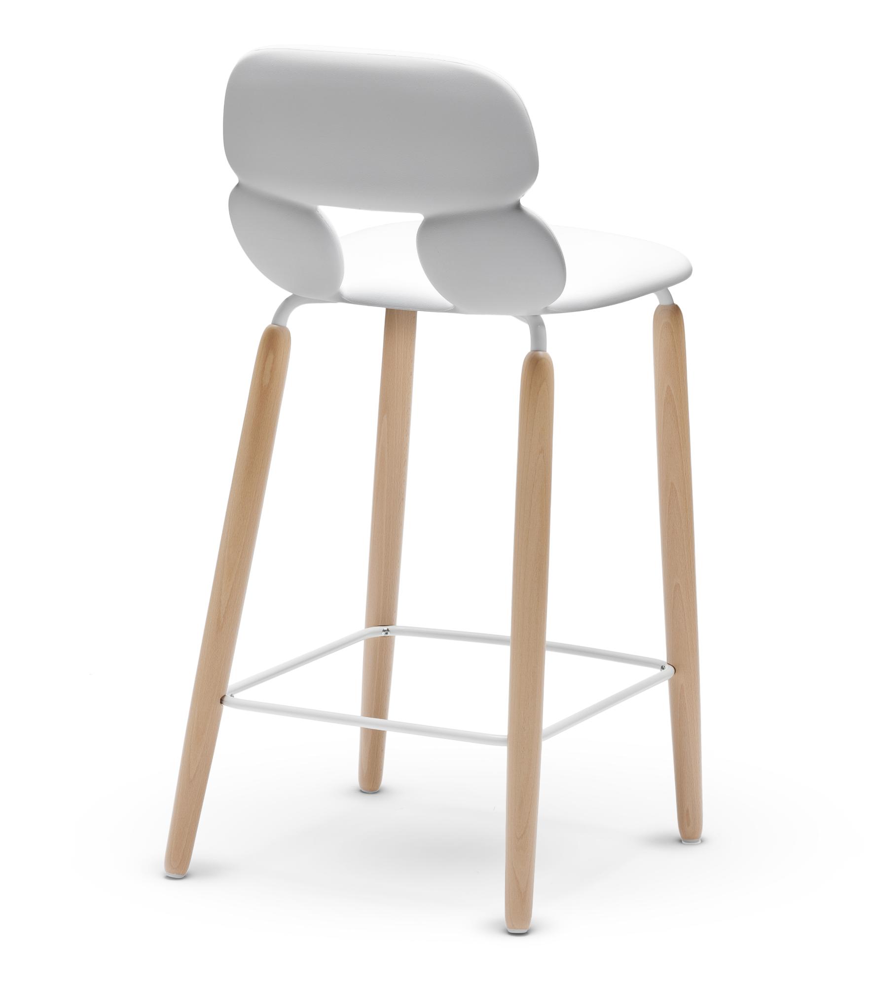 Nube White Bar Stool