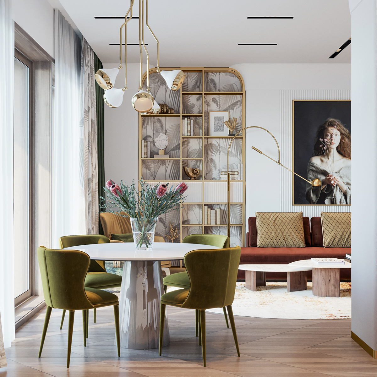 Elegant Overhead Ceiling Suspension Lamp - 6