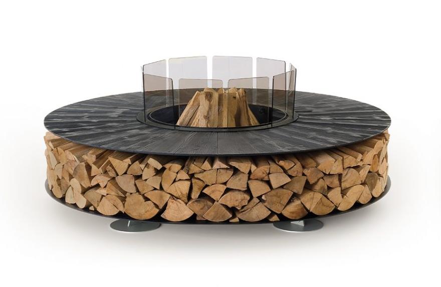 Texture Black Outdoor Fire Pit