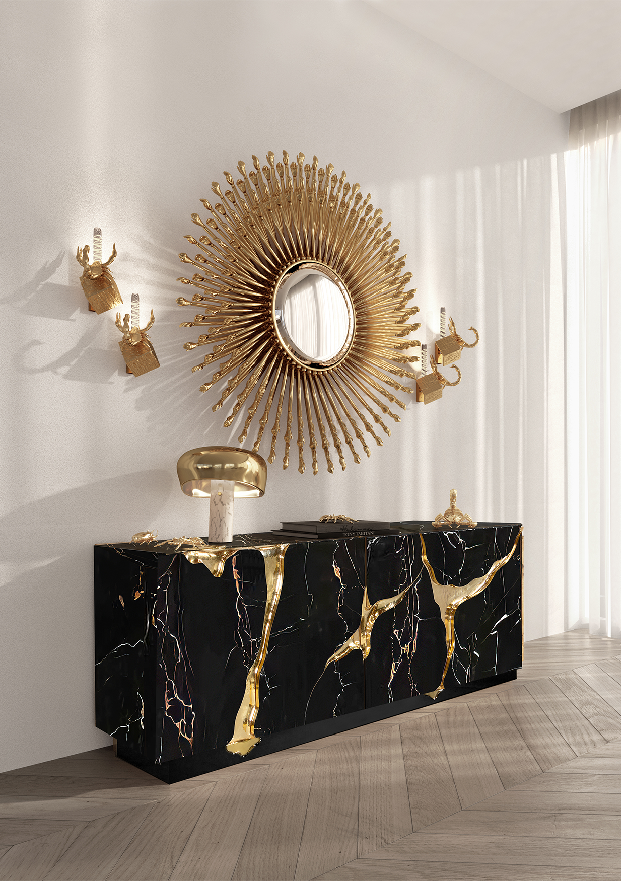 Black & Gold Luxury Sideboard