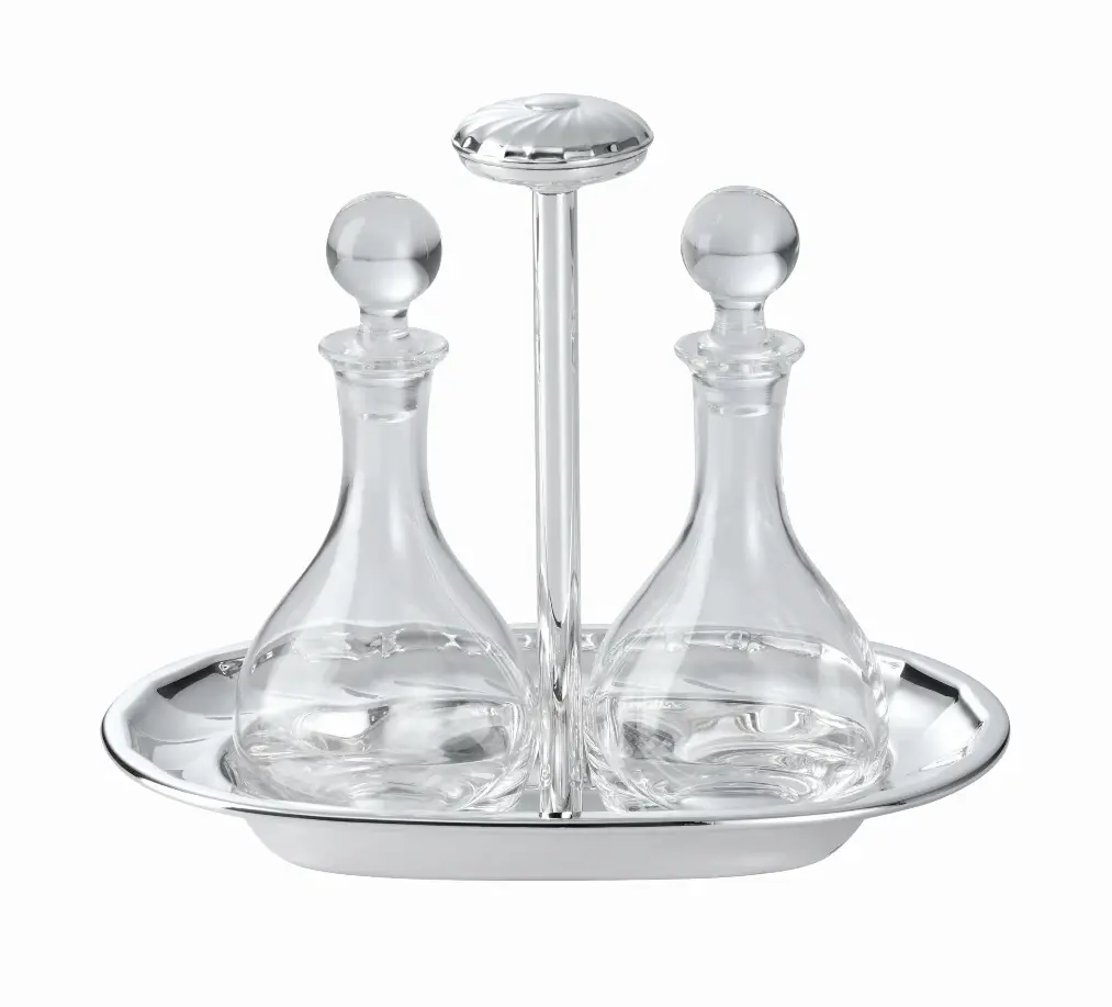 Silver-Plated Oval Spice Container