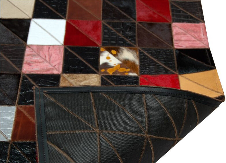 Mosaic Multicolour Luxury Cowhide Rug