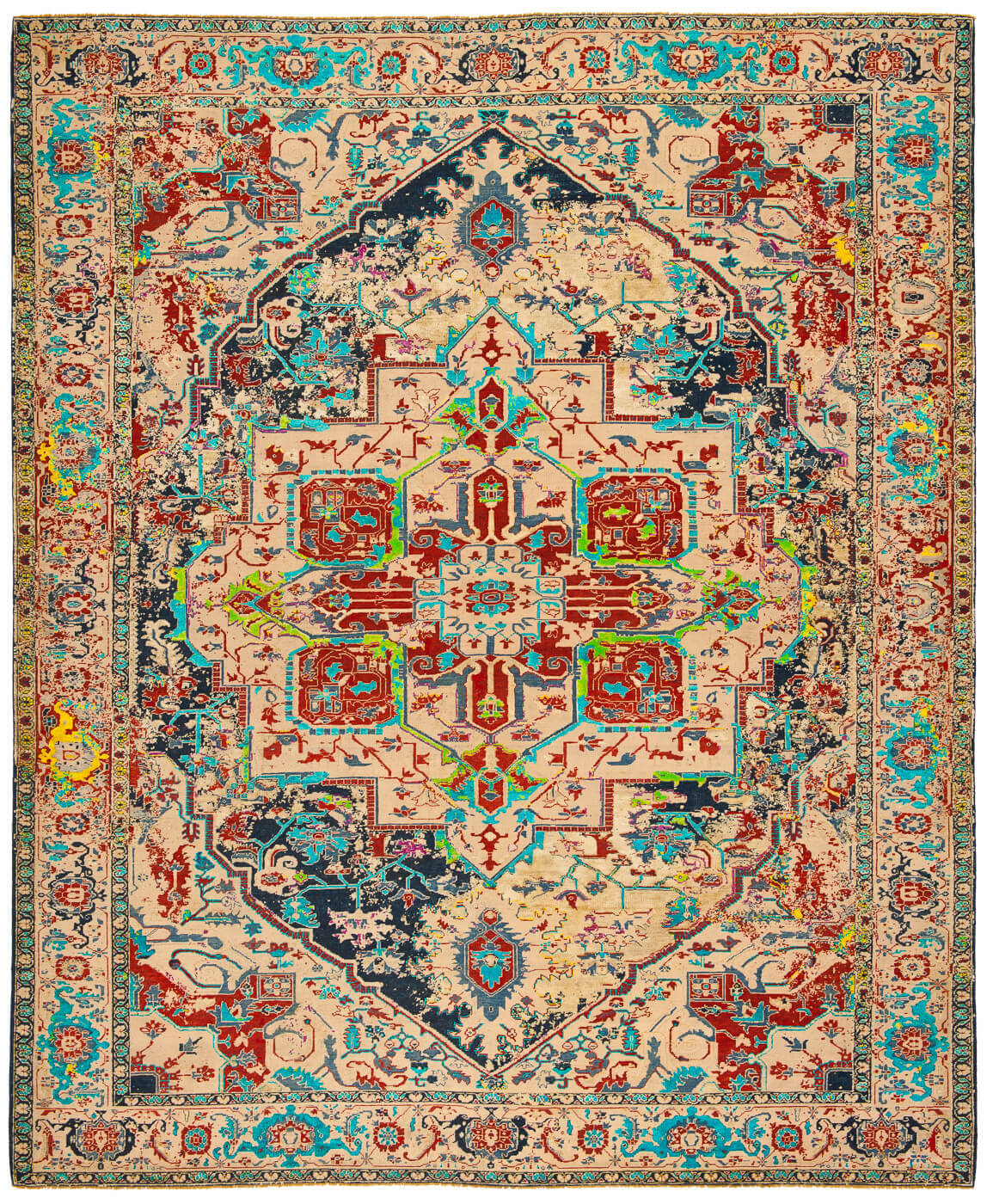 Serapi Multicolored Hand Knotted Luxury Rug