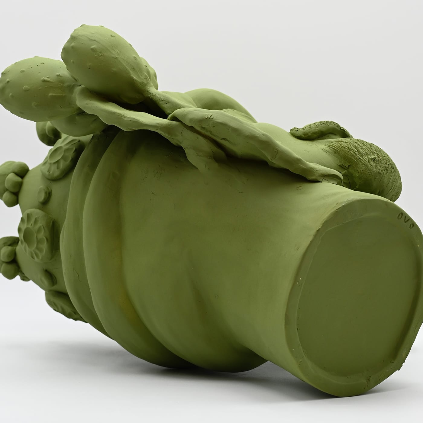Handcrafted Moor's Head Sculpture in Green