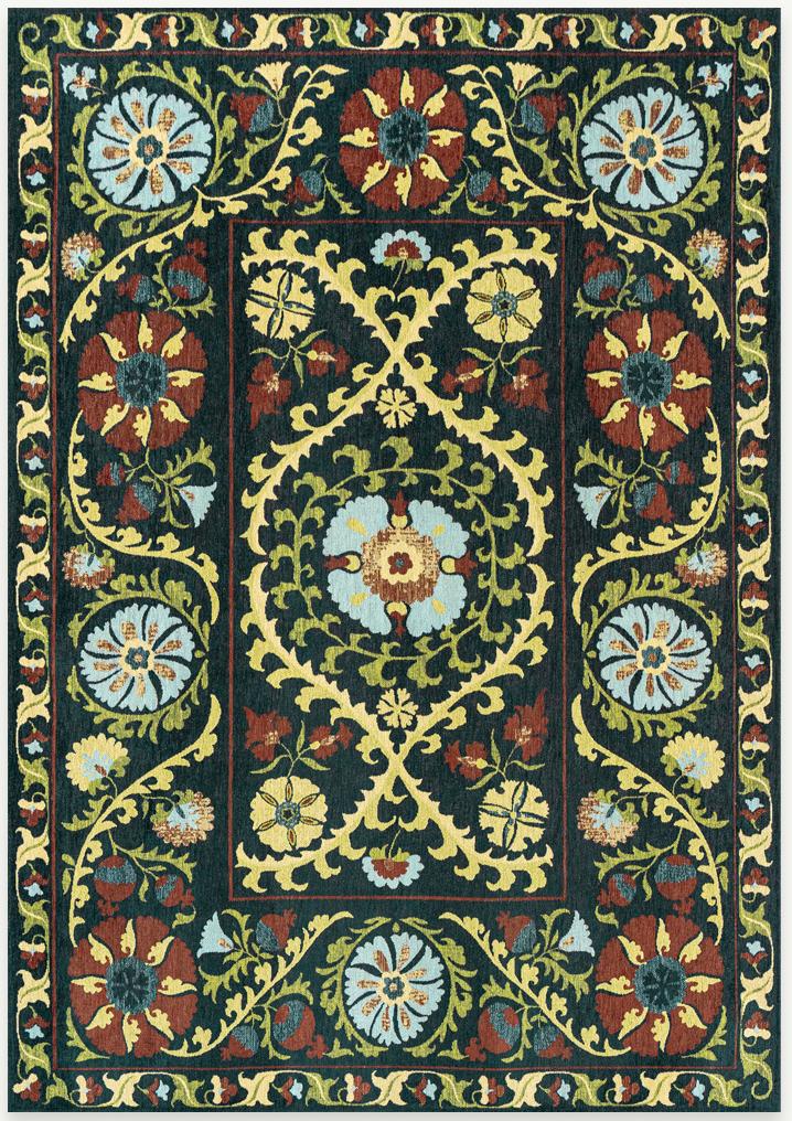 European-Inspired Suzani Rug | Size: 280 x 390 cm