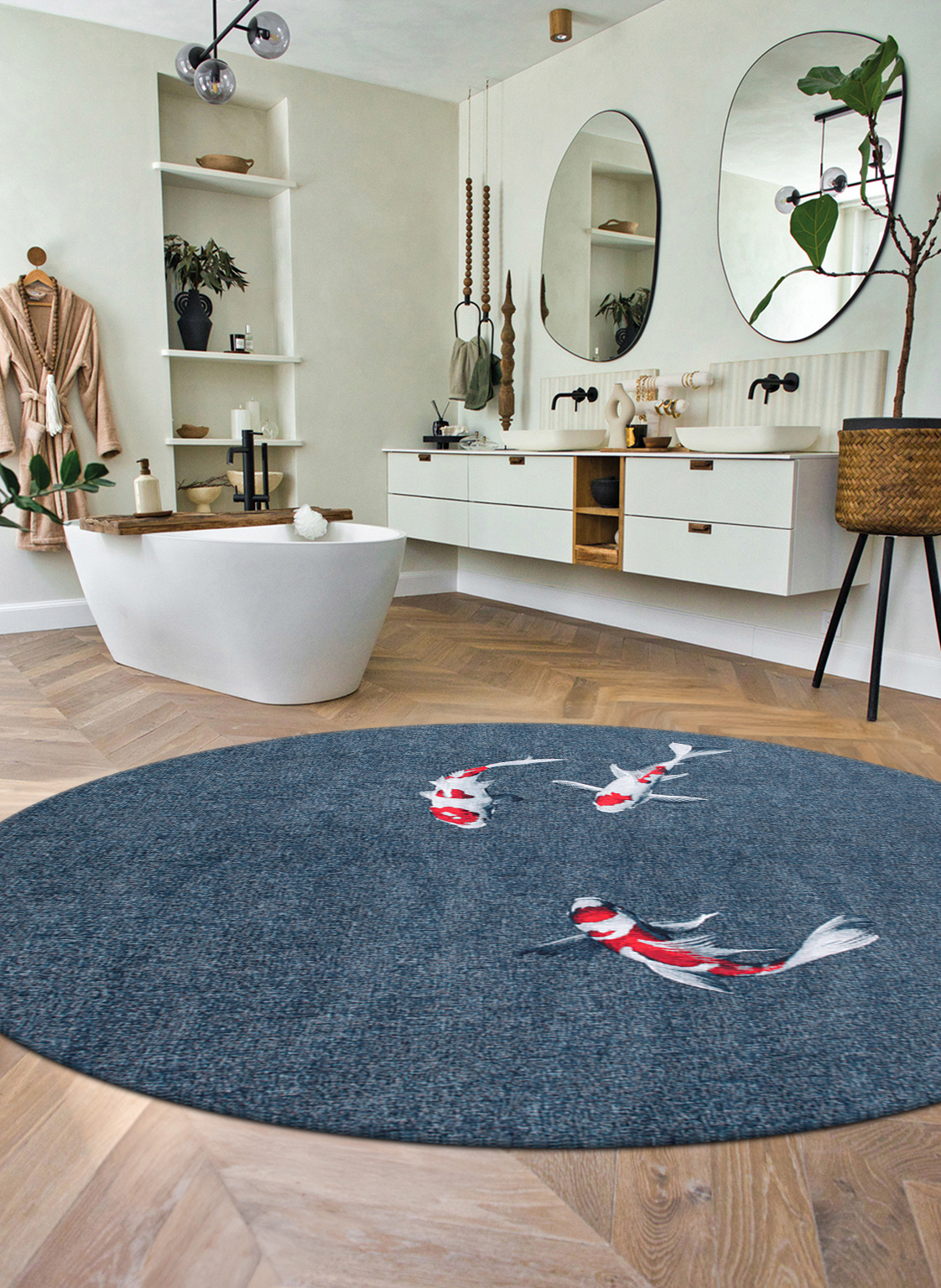 Japanese Pond Round Rug | Size: Ø 240 cm