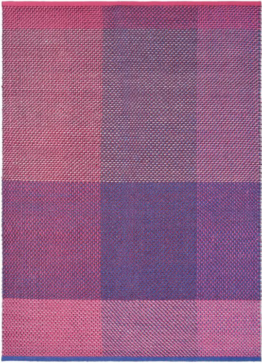 Check Burgundy 56400 Rug by Ted Baker ☞ Size: 140 x 200 cm