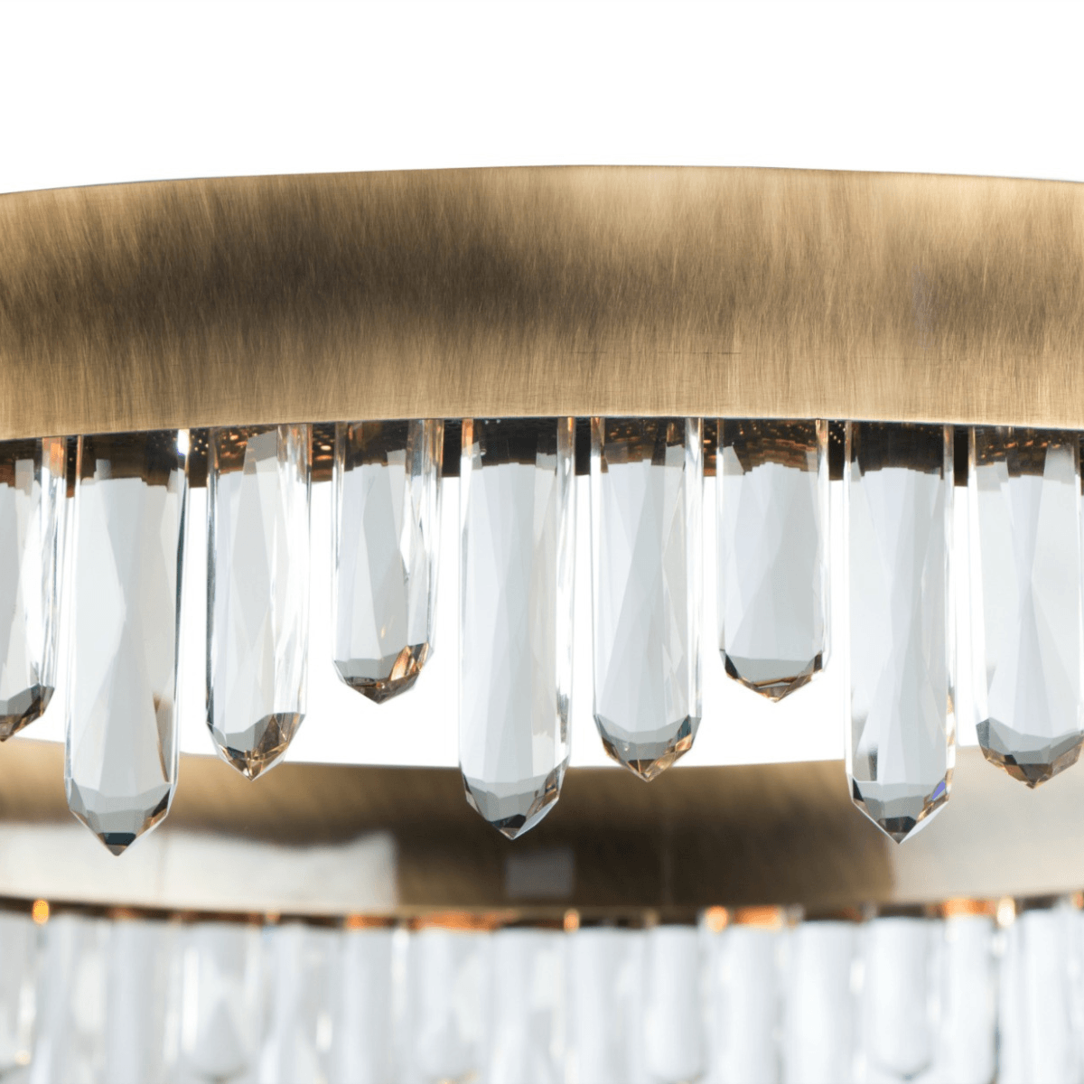 Flowing Brass Wave Suspension Light