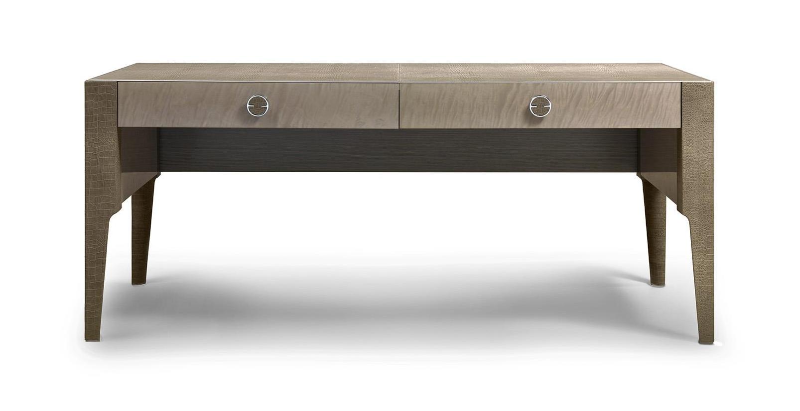 Writing Desk with Leather Legs