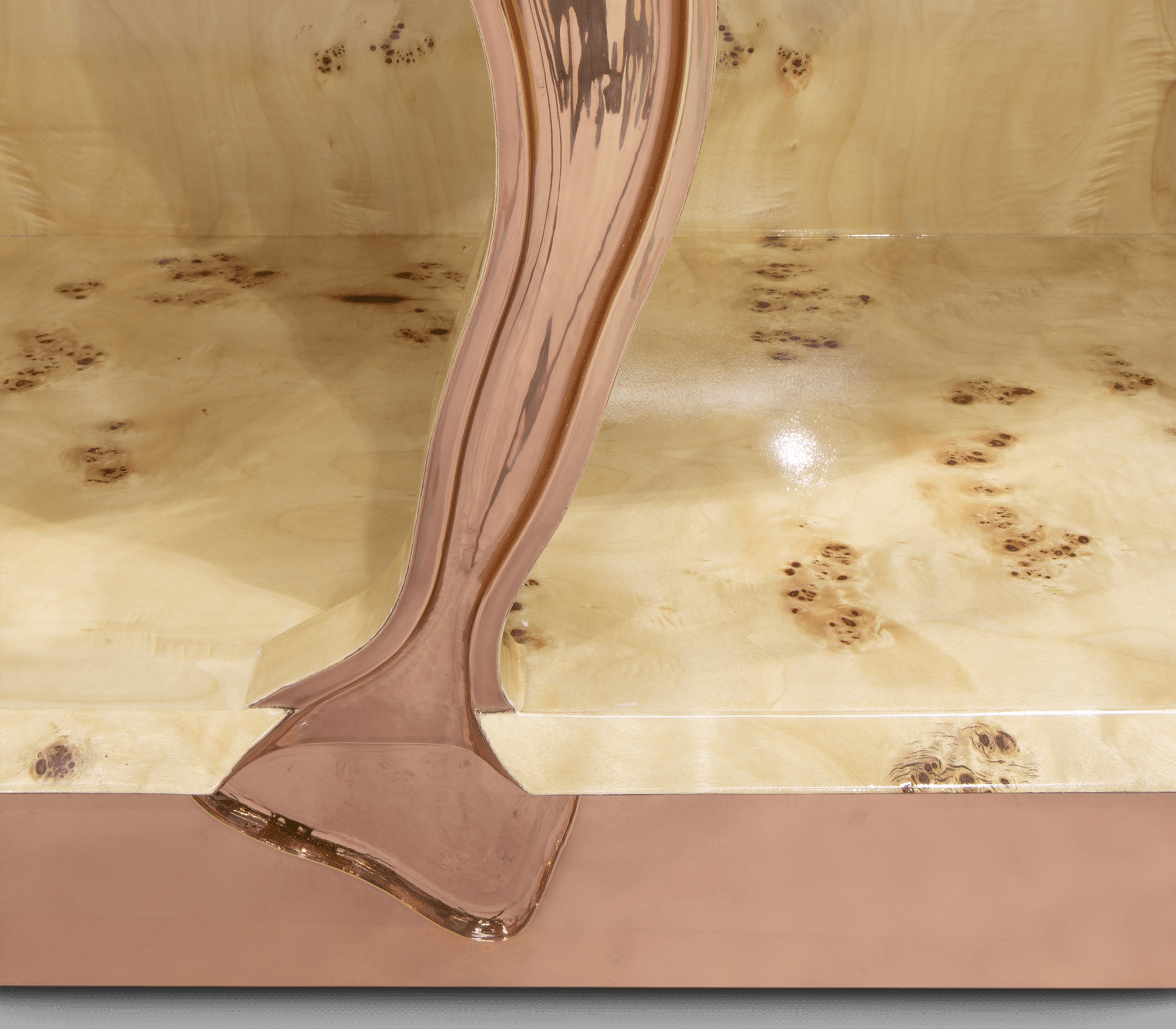 Fissure Rose Gold Designer Sideboard