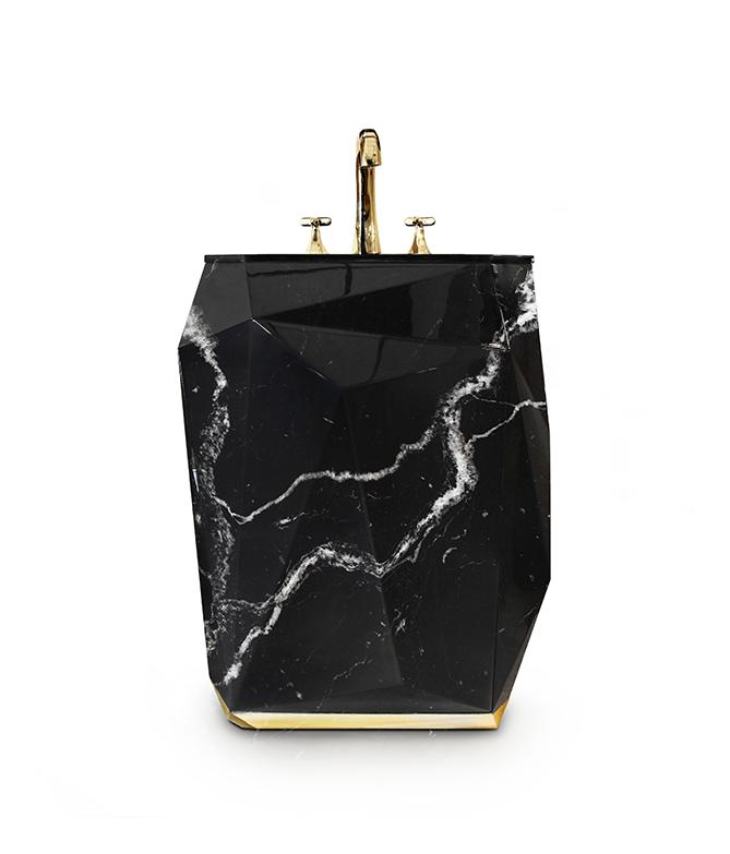 Jewel Faux Marble Luxe Pedestal Basin