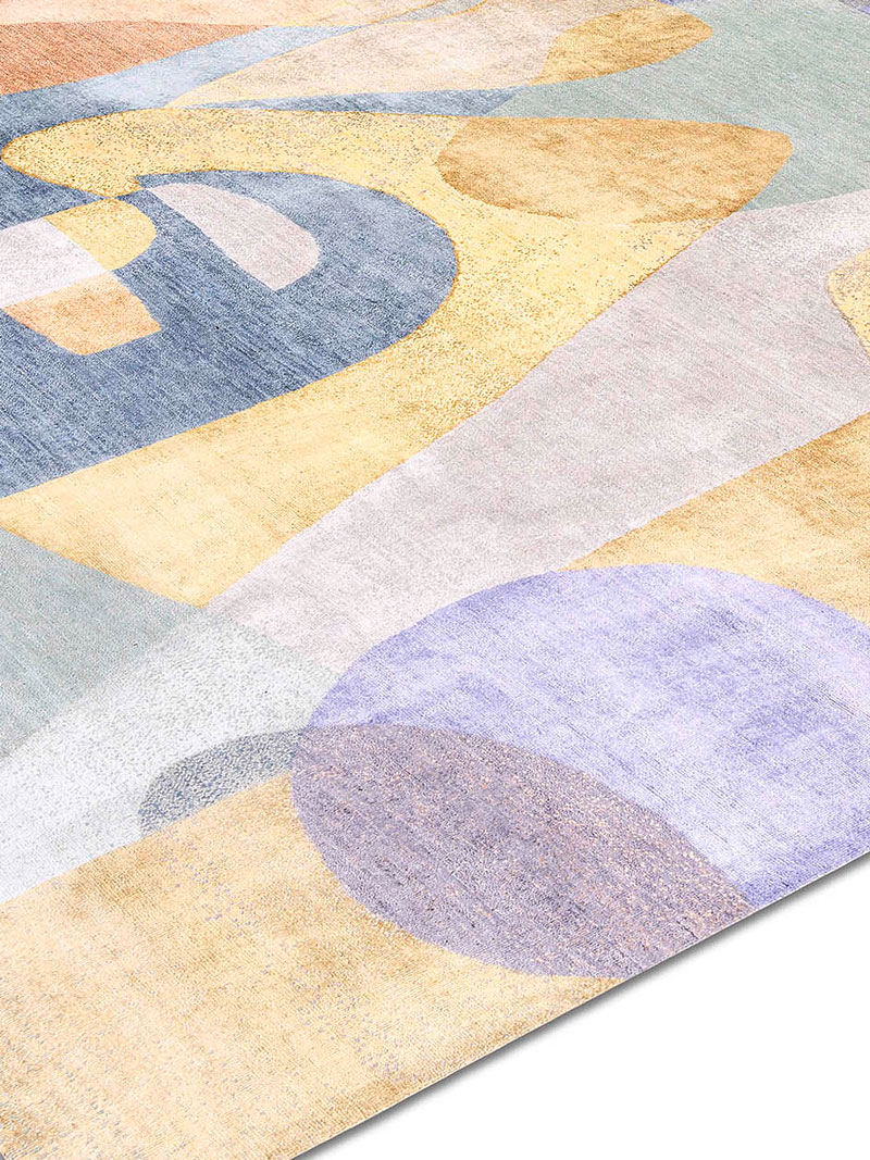 Pastel Mint Hand-Knotted Wool / Silk Rug | Size: 305 x 427 cm
