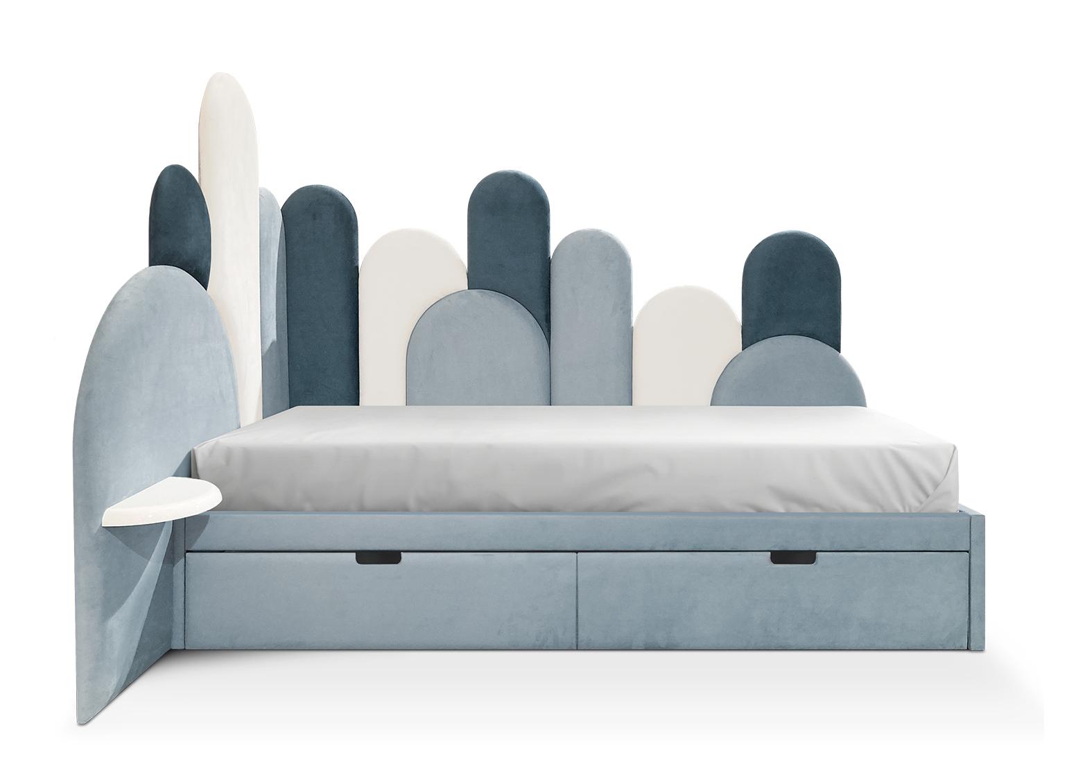 Cozy Haven Corner Soft Bed | Configuration: 2 Drawers | Mattress Size: 190 x 200 cm