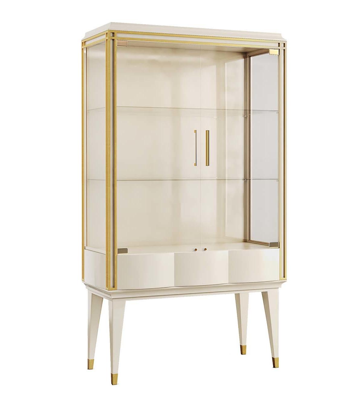 Oscar White and Gold Vitrine