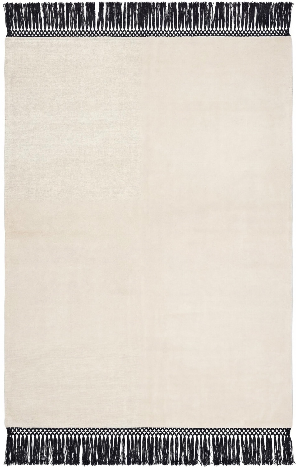 Minimal Fringe Ivory Artisan Rug
