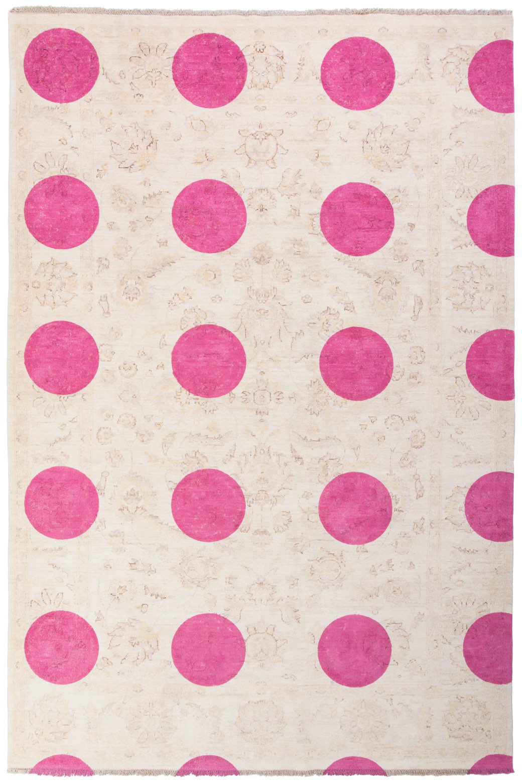 Double Layer Pink Wool Rug