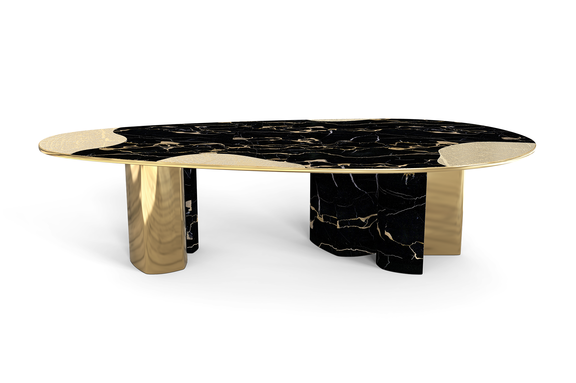 Marble & Gold Luxe Dining Table